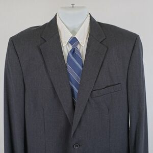 Joseph & Feiss Gold Wool Gray 2‎ Button Suit Jacket 42L Tagged 44L